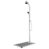 ZNTS Garden Shower with Grey Base 220 cm Aluminium 3070796