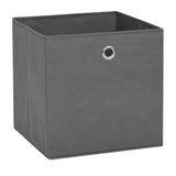Storage Boxes 10 pcs Non-woven Fabric 28x28x28 cm Grey 325193