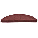 Stair Mats 30 pcs 56x17x3 cm Bordeaux Half Round 3365747