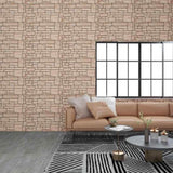 3D Wall Panels with Beige Brick Design 10 pcs EPS 147206