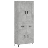 Highboard Concrete Grey 69,5x34x180 cm Engineered Wood 3199877