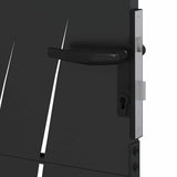 Garden Gate with Lock Black 85 x 125 cm Powder-coated steel 42015865