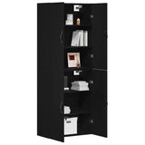 Wall Mounted Cabinet 2 pcs Black oak 69.5 x 34 x 90 cm 3333101