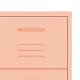 Drawer Cabinet Pink Steel Large Drawer Cabinet Rectangular 336148