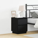 Bedside Cabinet with Drawer 2 pcs Black Oak 39 x 34.5 x 50 cm 869613