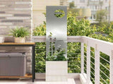 Garden Privacy Screen Silver 32 x 32 x 150 cm Galvanised steel 876404