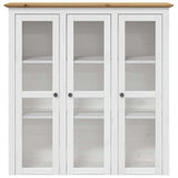 Highborad "BODO" White and Brown 115.5x43x200.5cm Solid Wood Pine 3206452