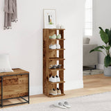 Shoe Cabinet Old Wood 28x27x102 cm Engineered Wood 856664