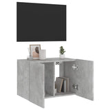 TV Wall Cabinet with LED Lights Concrete Grey 60x35x41 cm 837308
