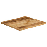 Table Top Live Edge 60x60x3.8 cm Solid Wood Rough Mango 370690