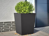 Garden Planters Black 2 pcs 45x45x75 cm Steel 851095