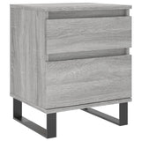 Bedside Cabinets 2 pcs Grey Sonoma 40x35x50 cm Engineered Wood 830697