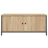 TV Cabinet with Doors Sonoma Oak 102x35x45 cm Engineered Wood 826291