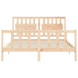 Bed Frame without Mattress King Size Solid Wood Pine 3192431