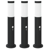 Bollard Lights with Sensor 3pcs 50 cm Stainless Steel IP44 4006030