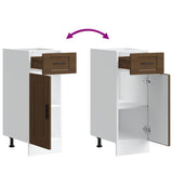 Kitchen Base Cabinet Porto Brown Oak Engineered Wood 853944