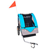 Bike Trailer Grey and Blue 30 kg 91373