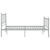 Bed Frame without Mattress Grey Metal 120x200 cm 324954