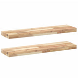 Floating Shelves 2 pcs 80x20x4 cm Untreated Solid Wood Acacia 3279424