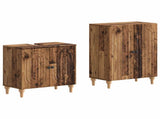 2 Piece Bathroom Cabinet Set ALKMAAR Old Wood Engineered Wood 3417592