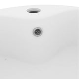 147031 Luxury Wash Basin with Overflow Matt White 36x13 cm Ceramic