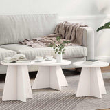Coffee Table 3 pcs White 873539