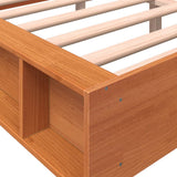 Bed Frame without Mattress Wax Brown 140x190 cm Solid Wood Pine 844436