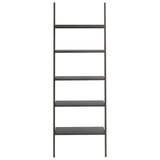 5-Tier Leaning Shelf Black 64x34x185.5 cm 336378