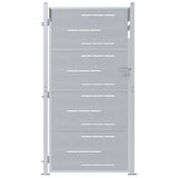 Garden Gate 85 x 174 cm Stainless Steel Silver Lockable 3402585