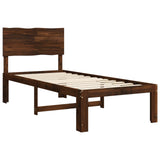Single Bed Frame with Headboard ROSTOCK Dark Brown 90 x 190 cm 903314