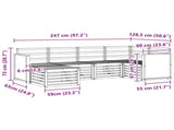 Sectional Sofa Set 5 pcs Natural Solid Acacia Wood 3384550