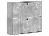 Wall-Mounted Shoe Cabinet ALKMAAR 71 x 17 x 86 cm Concrete Grey 896198