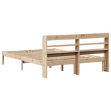 Bed Frame without Mattress 135x190 cm Double Solid Wood Pine 3306531