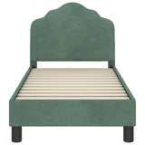 Toddler Bed Frame with Headboard Sea Green 70 x 140 cm Velvet 42010934