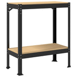 Workbench Black 81 x 41 x 91 cm Engineered Wood and Metal 42020132