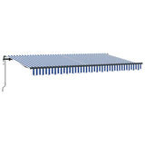 Retractable Awning Blue and White 350 x 200 cm 3329624