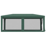 Party Tent with 6 Mesh Sidewalls Green 3x6 m HDPE 319238