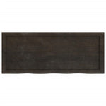 Table Top Dark Brown 100x40x cm Treated Solid Wood Oak 3156426