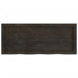 Table Top Dark Brown 100x40x cm Treated Solid Wood Oak 3156426