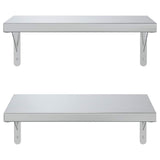 Wall Shelves 2 pcs 50x30 cm Silver Stainless Steel 3214509