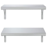 Wall Shelves 2 pcs 50x30 cm Silver Stainless Steel 3214509
