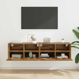 TV Wall Cabinets 2 pcs Old Wood 60 x 30 x 30 cm Engineered Wood 882923