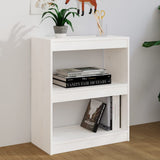 Book Cabinet/Room Divider White 60x30x71.5 cm Solid Wood Pine 808159