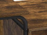 Desk with Storage Smoked Oak 120 x 50 x 75 cm 8007998