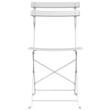 Garden Folding Chair Folding 2 pcs White 42 x 46 x 82cm Metal 42002956