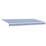 Manual Awning 3.5 x 2 m Blue and White Stripe 100% Polyester 3329634