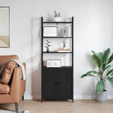 Book Cabinet Black Oak 60 x 24 x 161 cm Engineered Wood 883856