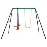 Swing Set with 3 Seats Steel 92319