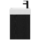 Bathroom Vanity Unit with Tap Black Oak 45.5 x 22.5 x 84 cm 889434