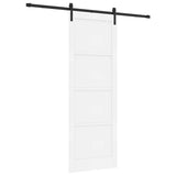 Sliding Door White 83 x 232 cm Solid Pine Wood 3445446